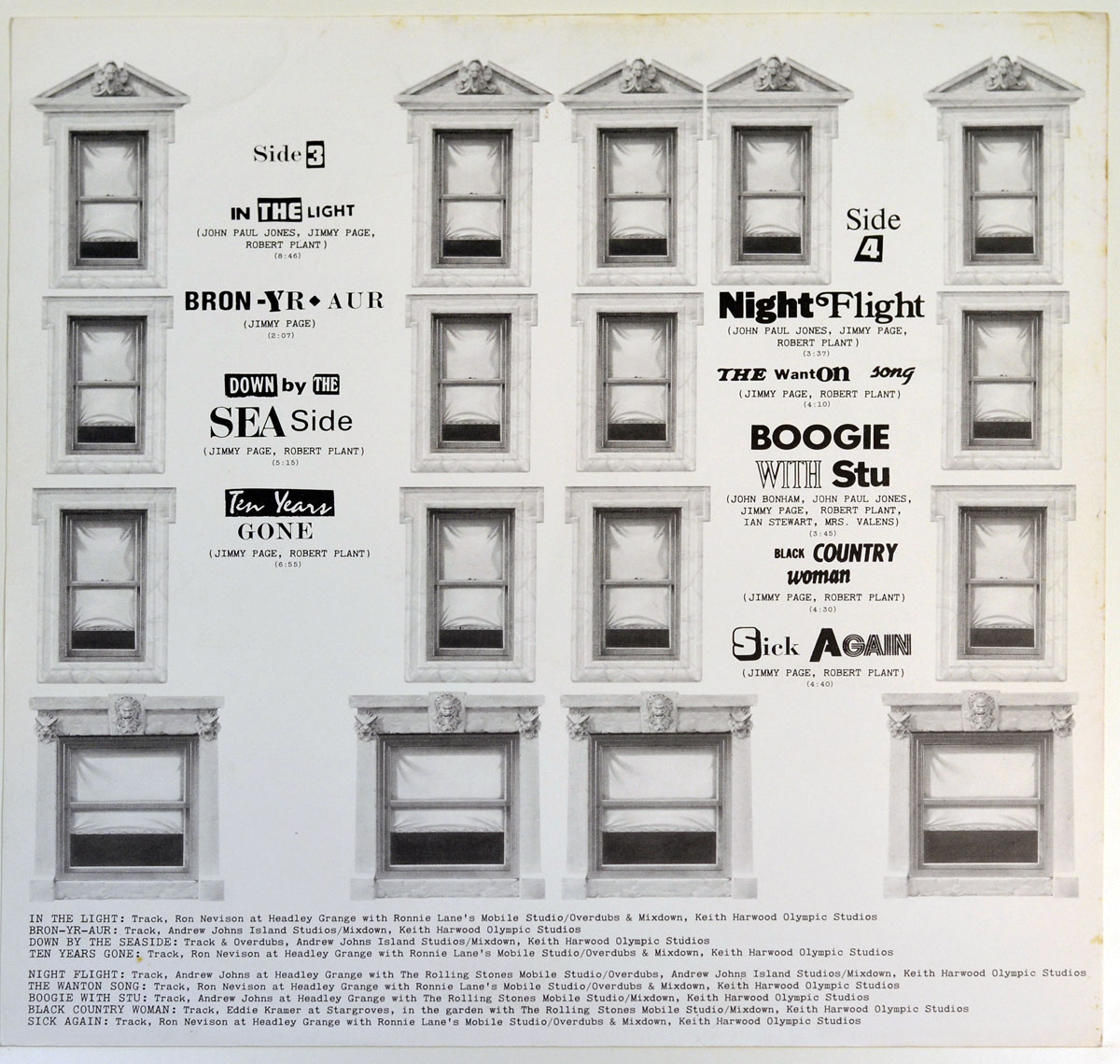 Photo of "LED ZEPPELIN - Physical Graffiti " Inner Sleeve